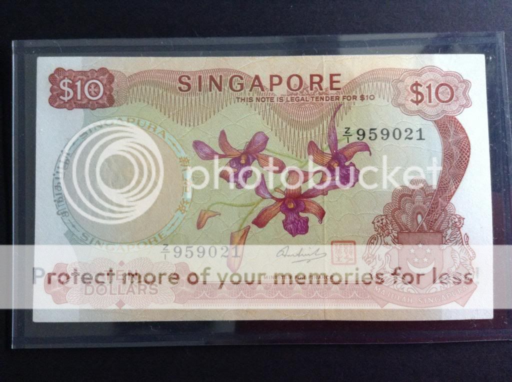 details about singapore orchid $10 replacement note